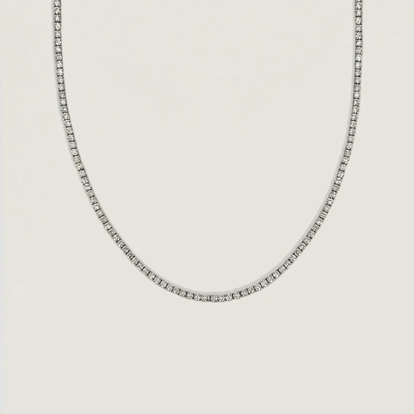 Diamond Tennis Necklace 5 ct White Gold