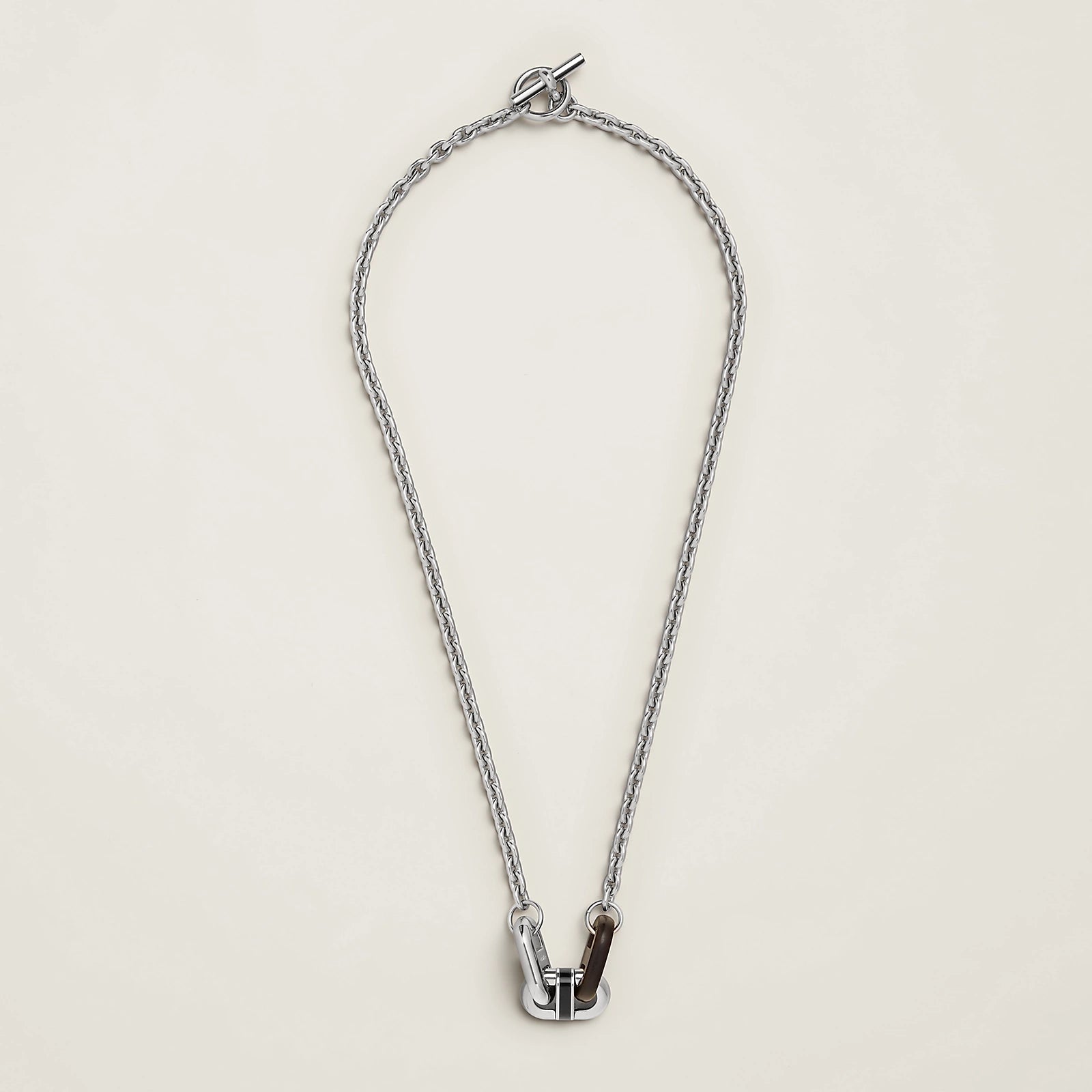 Hermès Maillon Necklace Palladium Plated - Noir