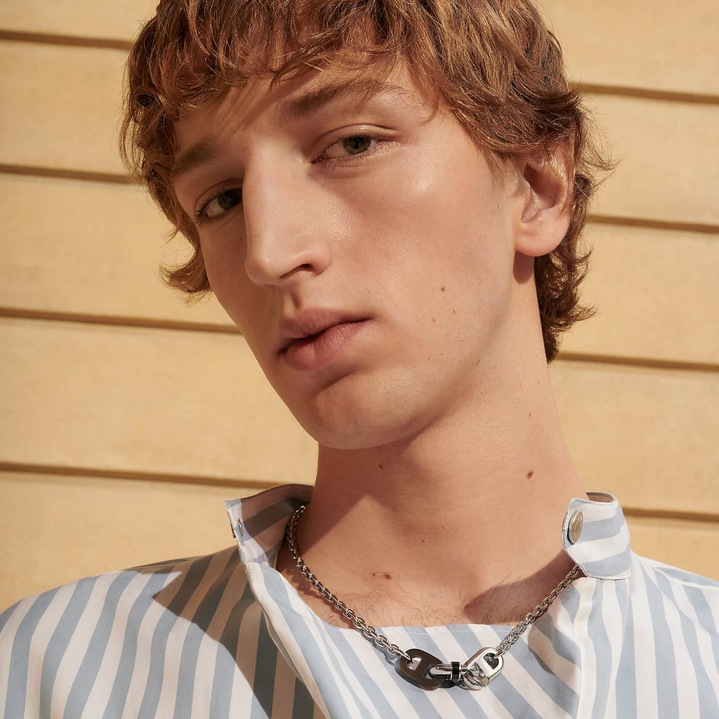 Hermès Maillon Necklace Palladium Plated - Noir