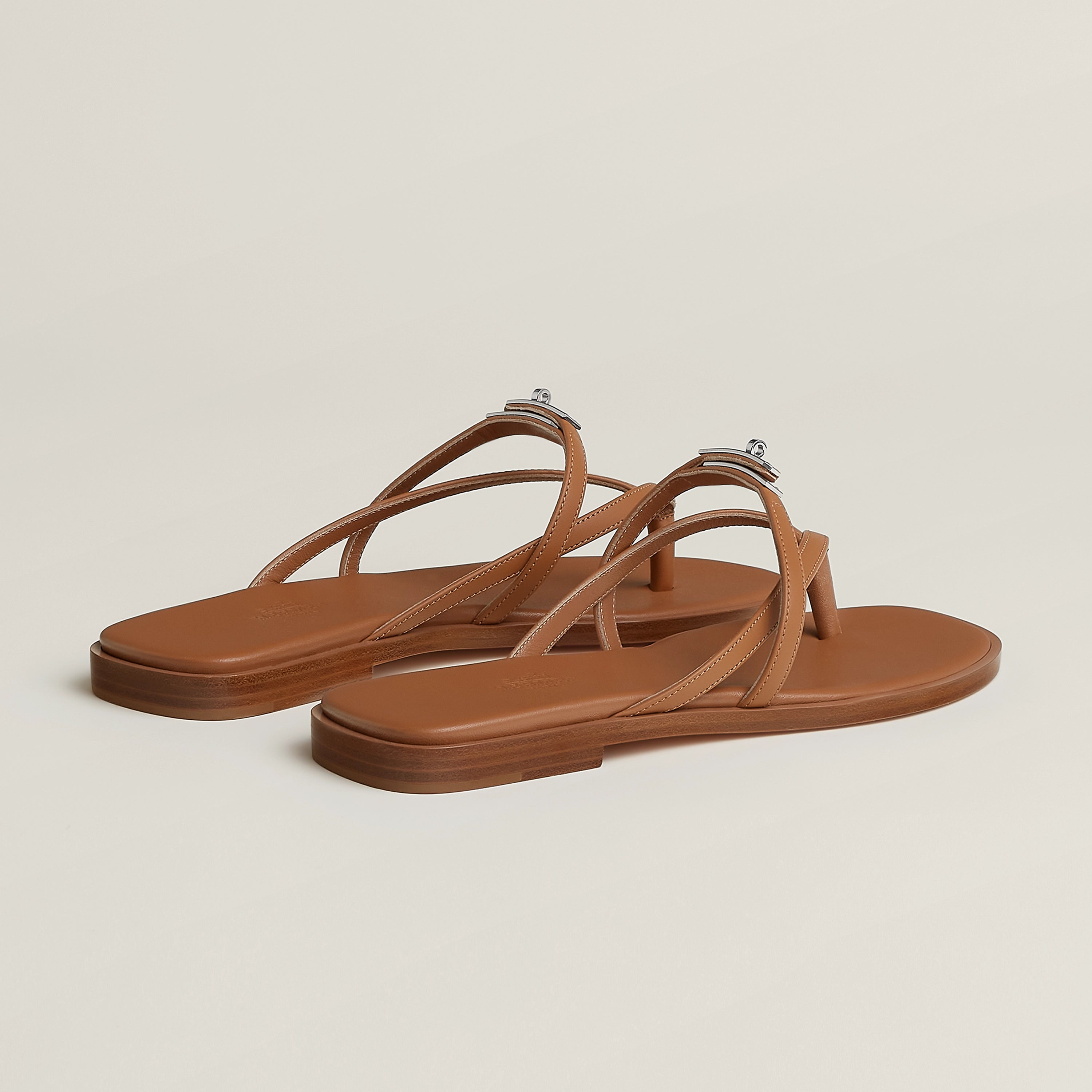Hermes Miss Sandals Naturel