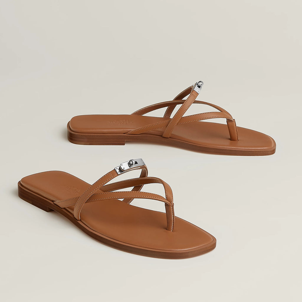 Hermes Miss Sandals Naturel