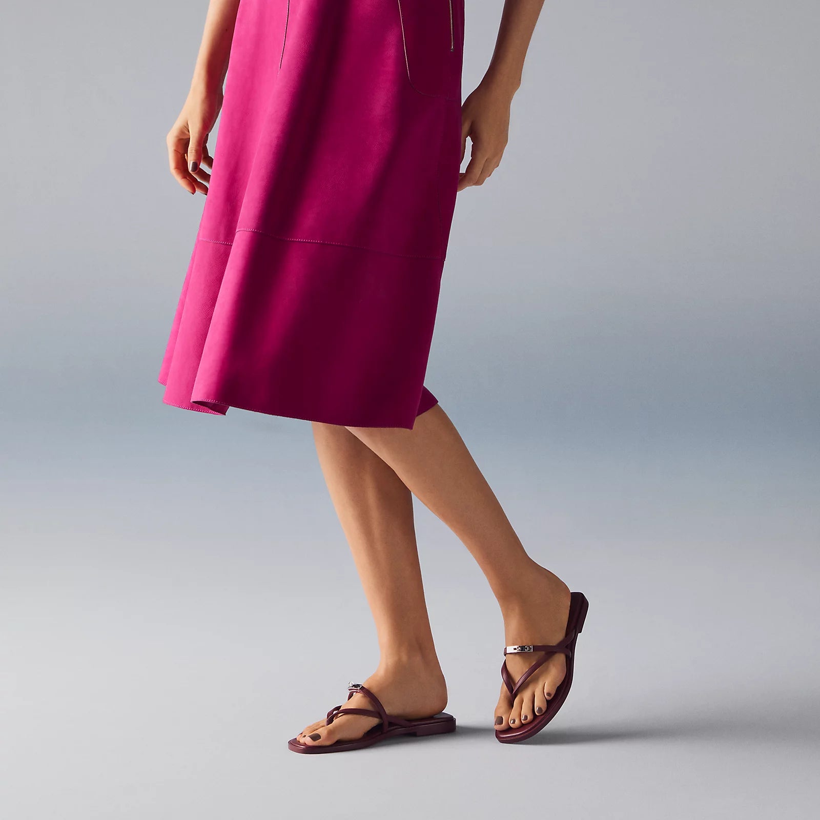 Hermes Miss Sandals Rouge H
