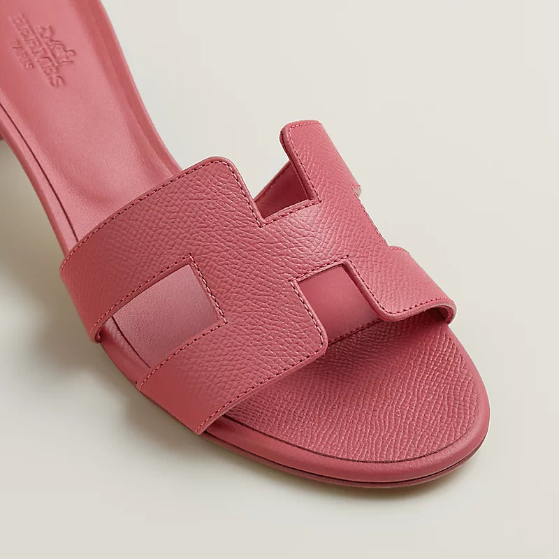 Hermès Oasis Sandals Epsom Calfskin Rose De Venise