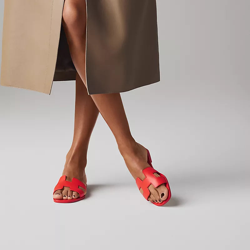 Hermès Oran Sandal Rouge Grenadine