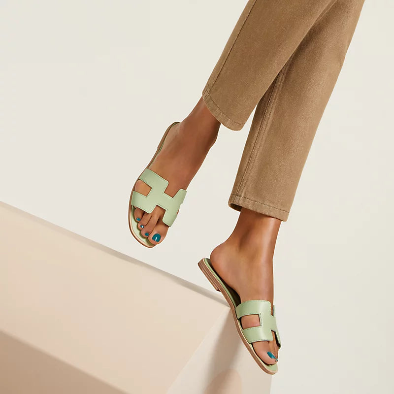 Hermès Oran Sandal Vert De Mer