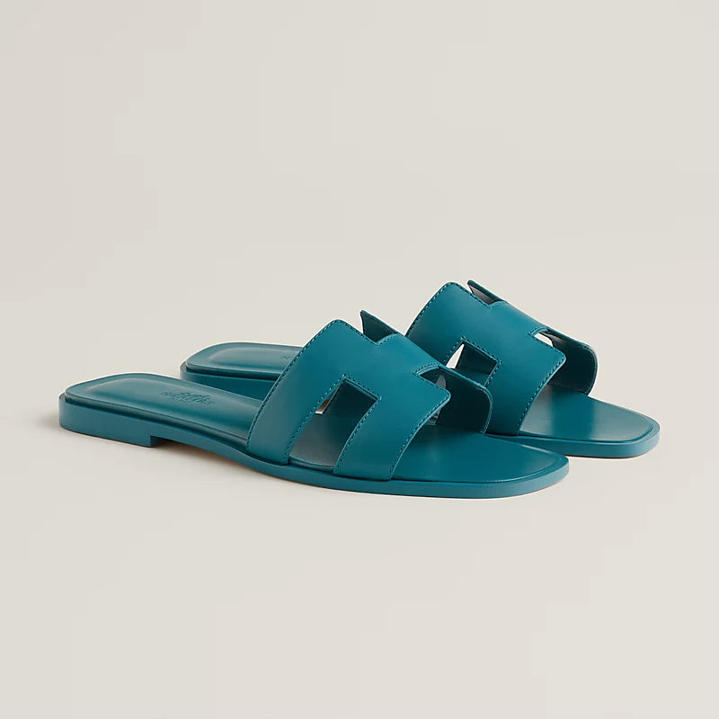 Hermès Oran Sandal Bleu Lroise
