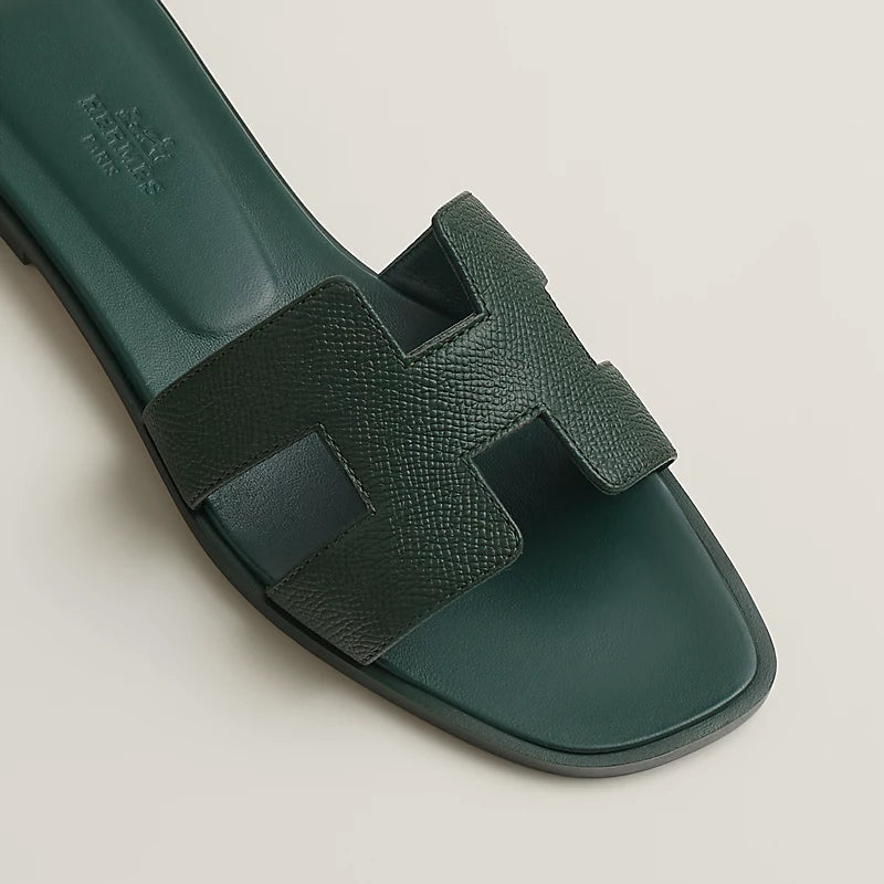 Hermès Oran Sandal Vert Bouteille