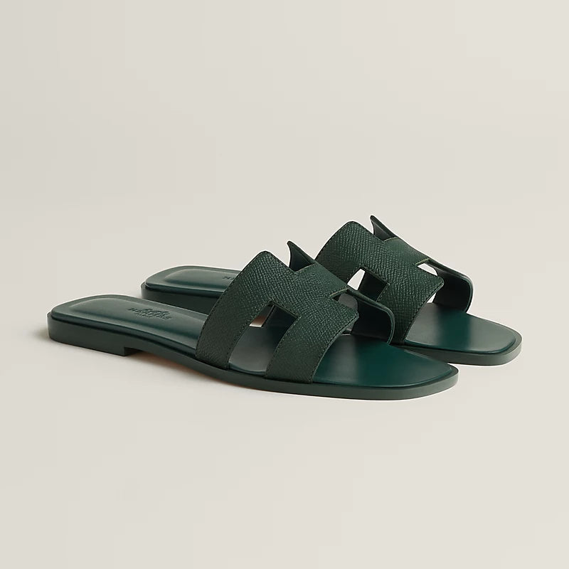 Hermès Oran Sandal Vert Bouteille