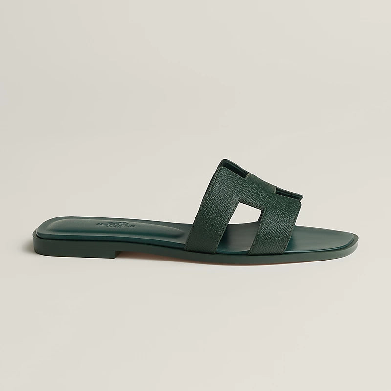 Hermès Oran Sandal Vert Bouteille