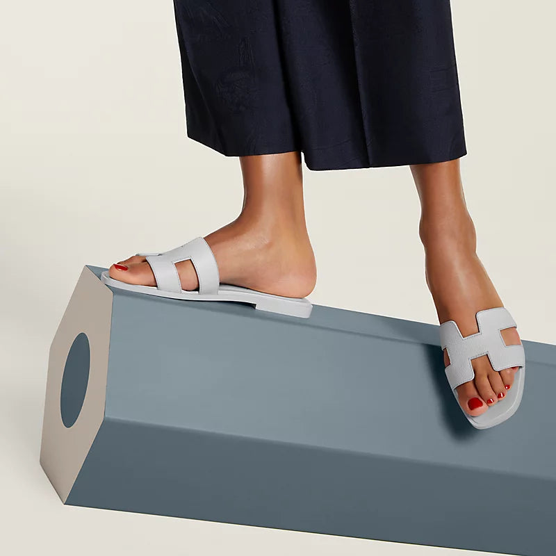 Hermès Oran Sandal Bleu Glacier