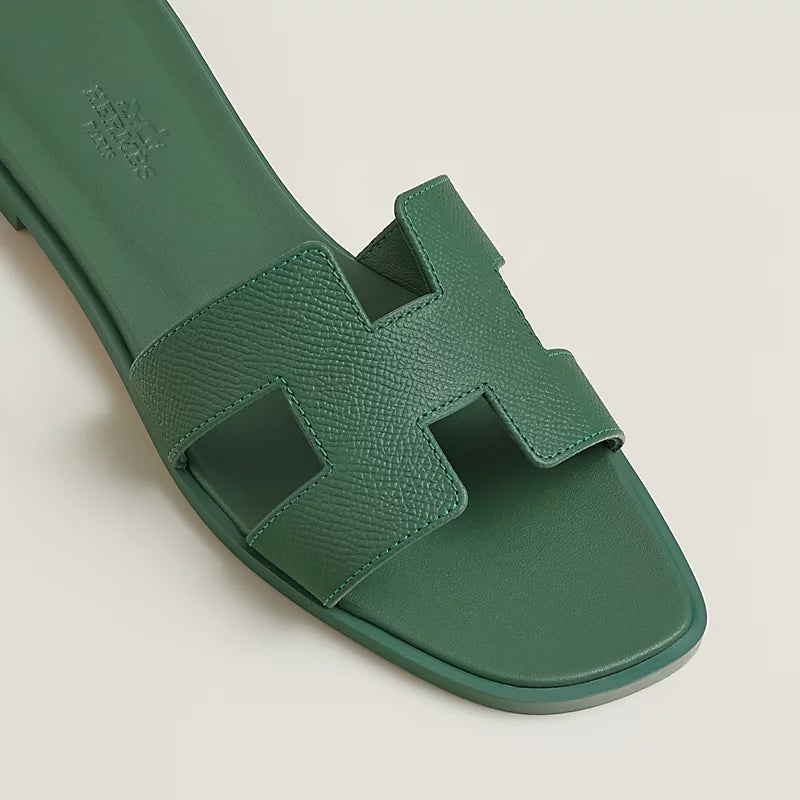 Hermès Oran Sandal Vert Lierre