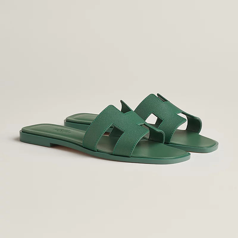Hermès Oran Sandal Vert Lierre