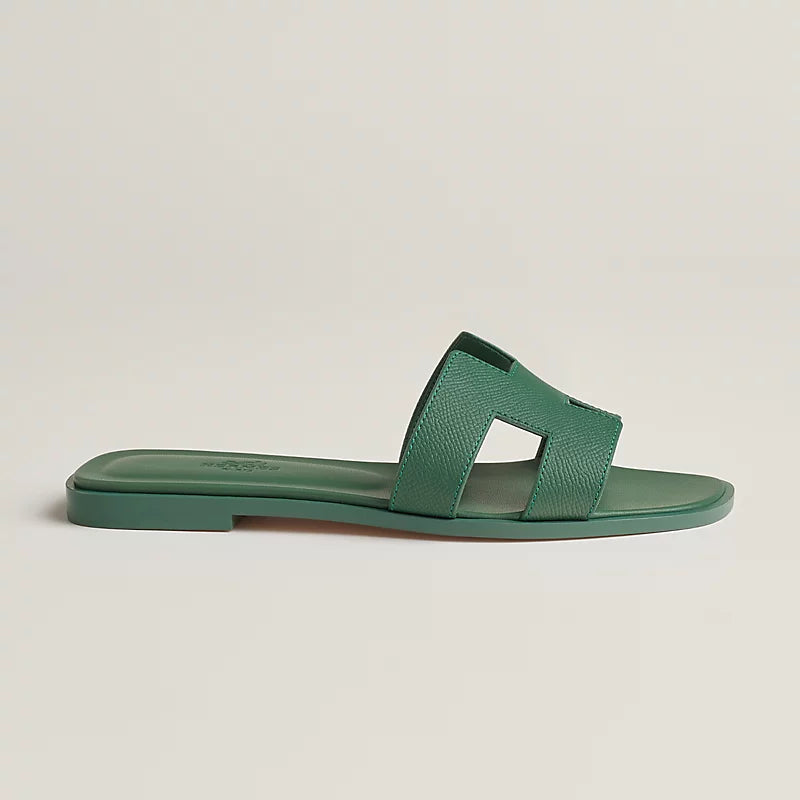 Hermès Oran Sandal Vert Lierre