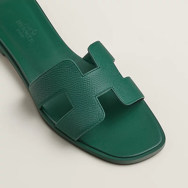 Hermès Oran Sandal Vert Oyat
