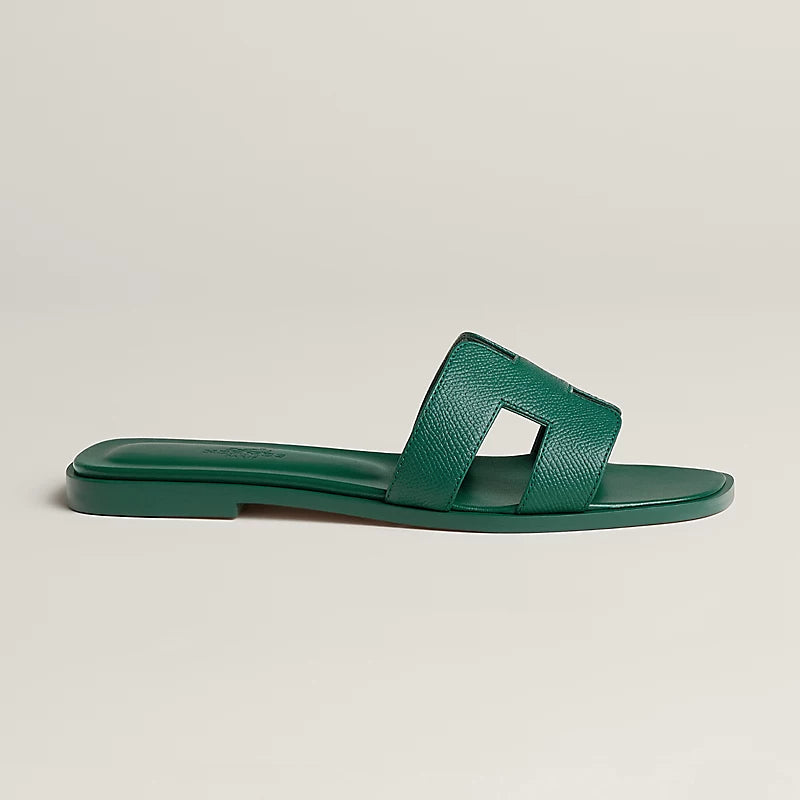 Hermès Oran Sandal Vert Oyat