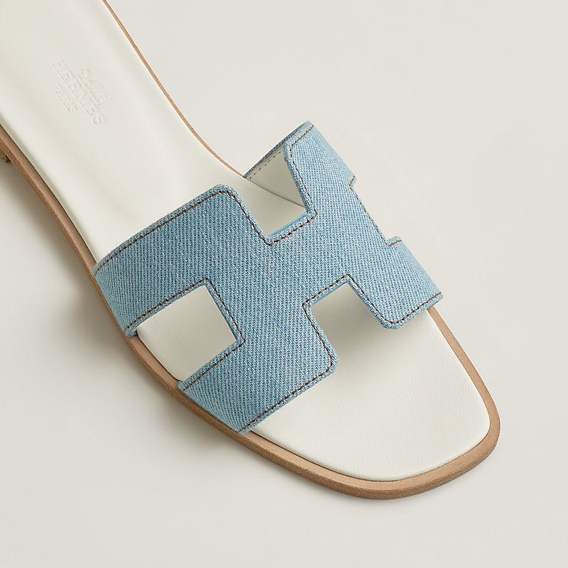 Hermès Oran Sandal Bleu Clair