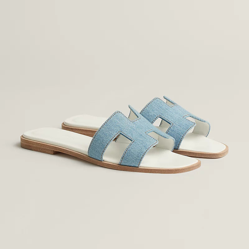 Hermès Oran Sandal Bleu Clair