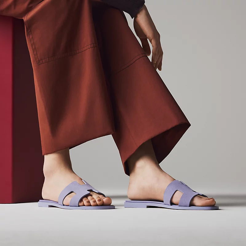 Hermès Oran Sandal Violet Glycine