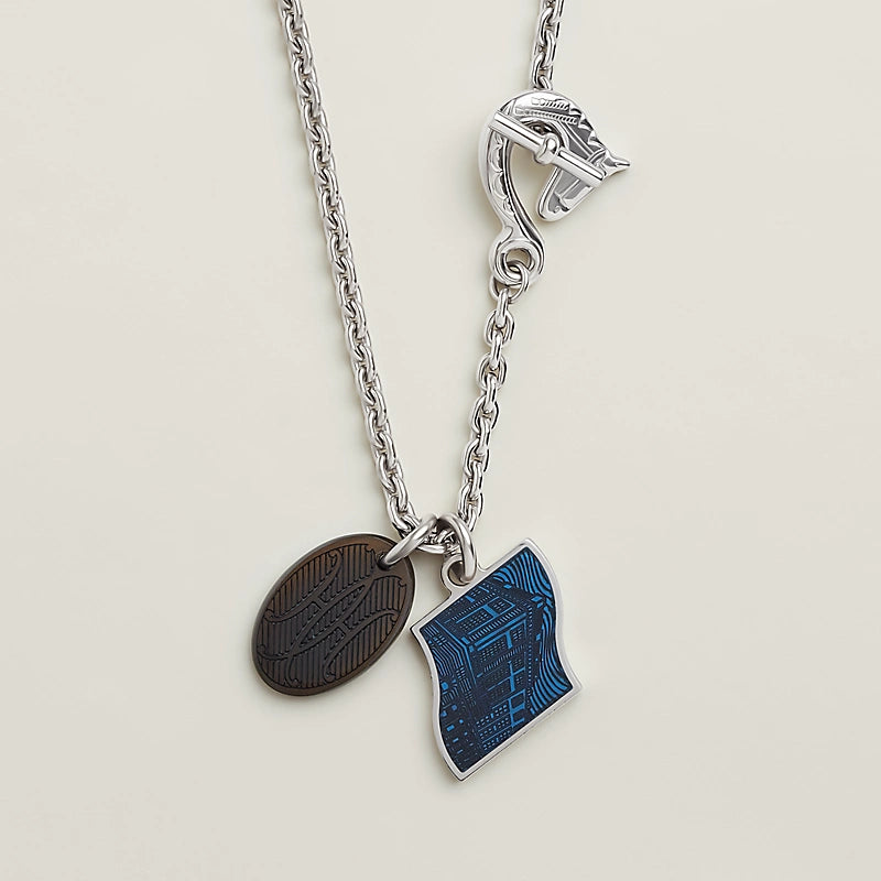 Hermès Parade Necklace - Blue Fireworks Transparent