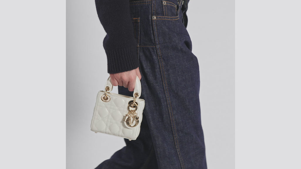 Lady Dior Micro Bag Latte Cannage Lambskin