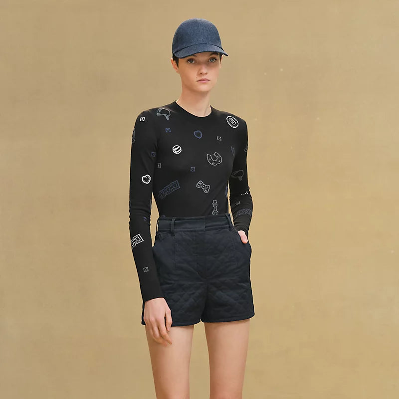 Hermès Pull leggero maniche lunghe motivo “Candy Libris”