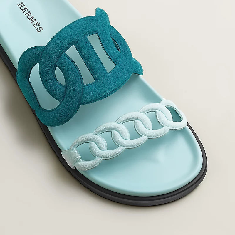 Hermés Extra Sandals Bleu Iroise / Bleu brume