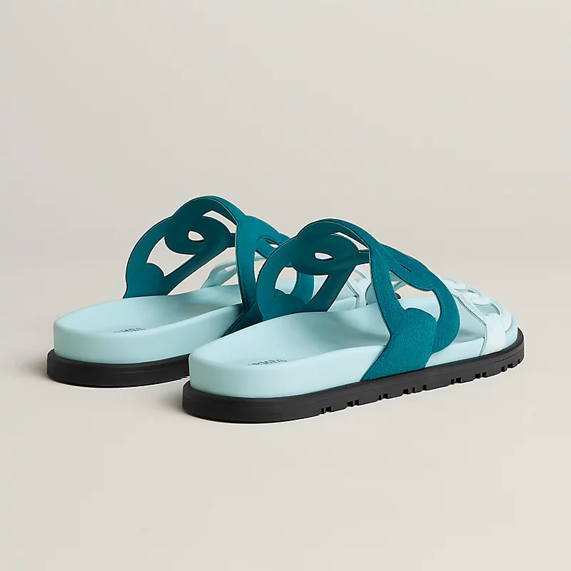 Hermés Extra Sandals Bleu Iroise / Bleu brume