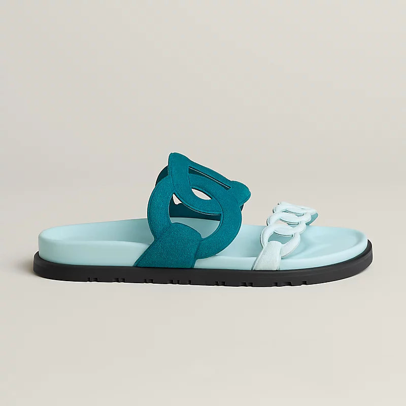 Hermés Extra Sandals Bleu Iroise / Bleu brume