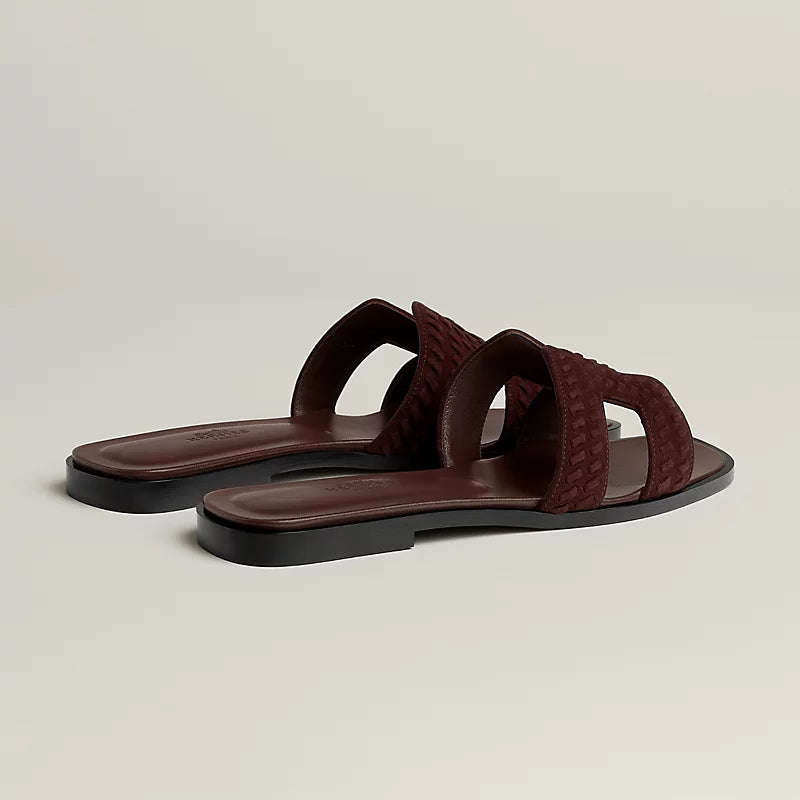 Hermès Oran Sandal Marron Palissandre