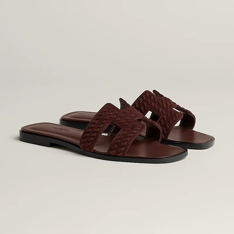 Hermès Oran Sandal Marron Palissandre
