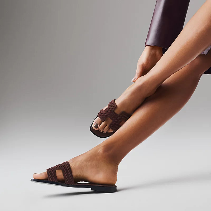 Hermès Oran Sandal Marron Palissandre