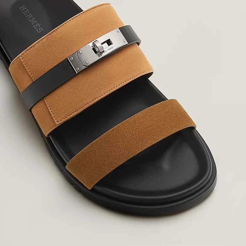 Hermès Jackson Sandal Multicolore Multicolore Brun Fumé