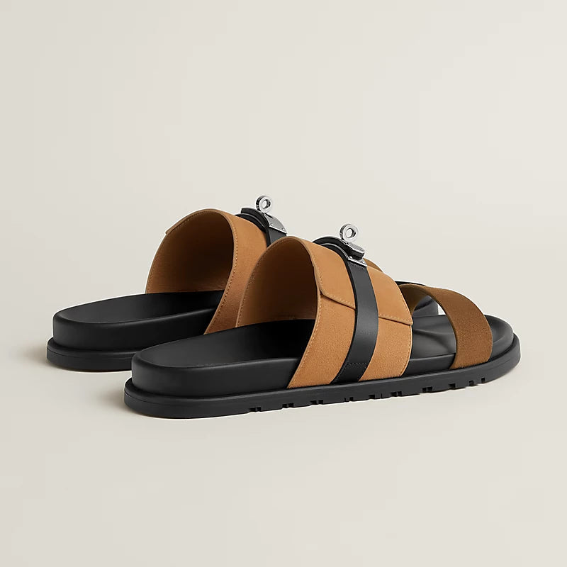 Hermès Jackson Sandal Multicolore Multicolore Brun Fumé