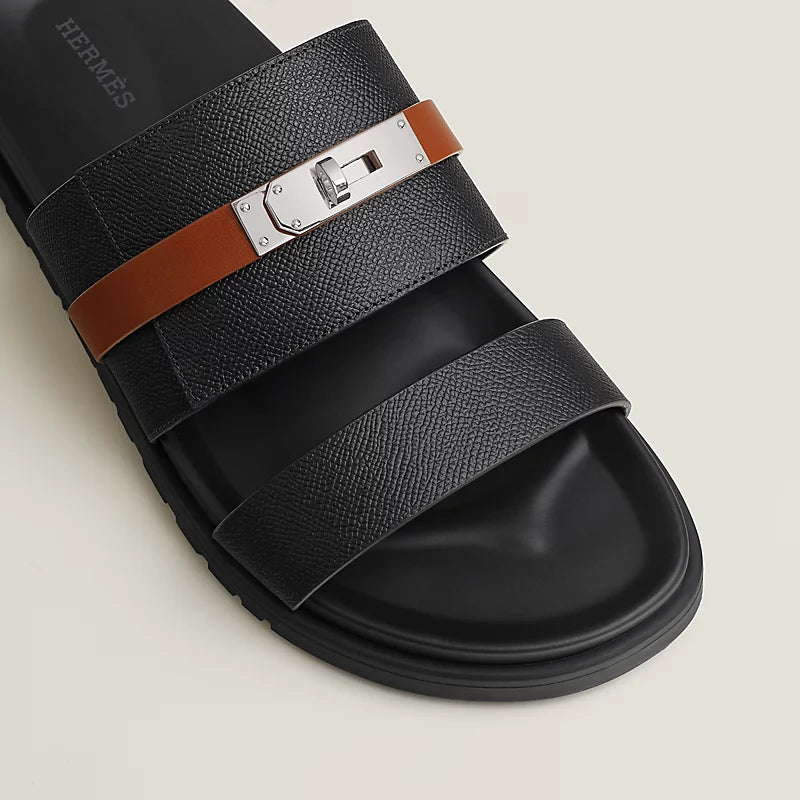 Hermès Jackson Sandal Noir / Naturel H