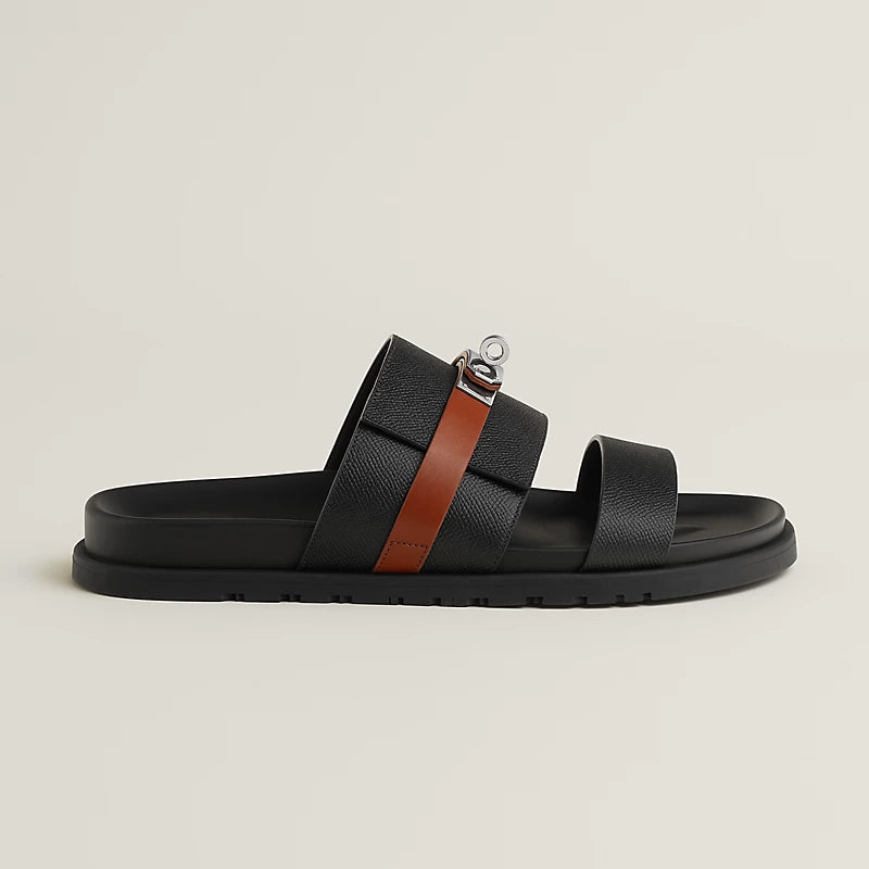 Hermès Jackson Sandal Noir / Naturel H