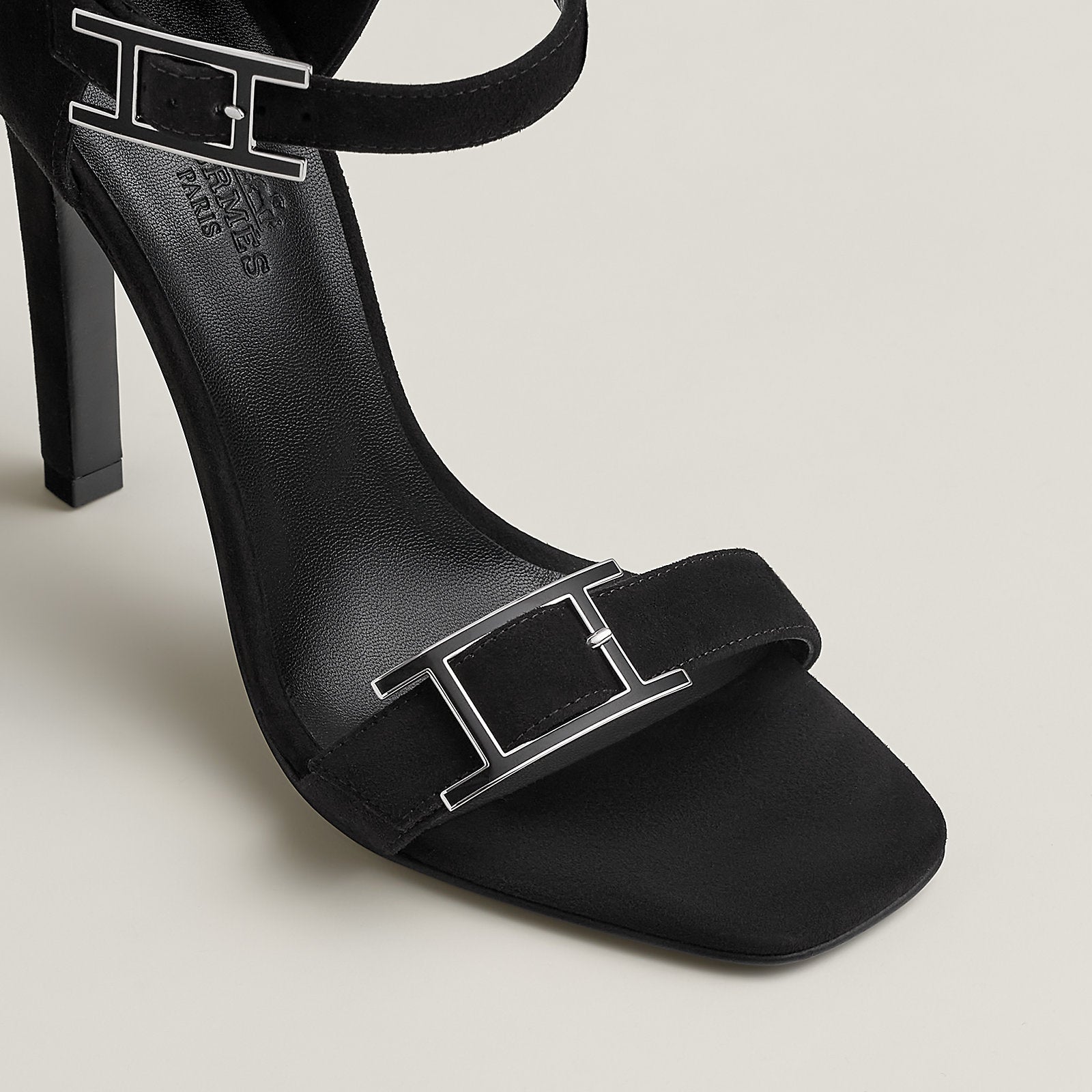 Hermès Judy 105 Sandals in Suede Goatskin