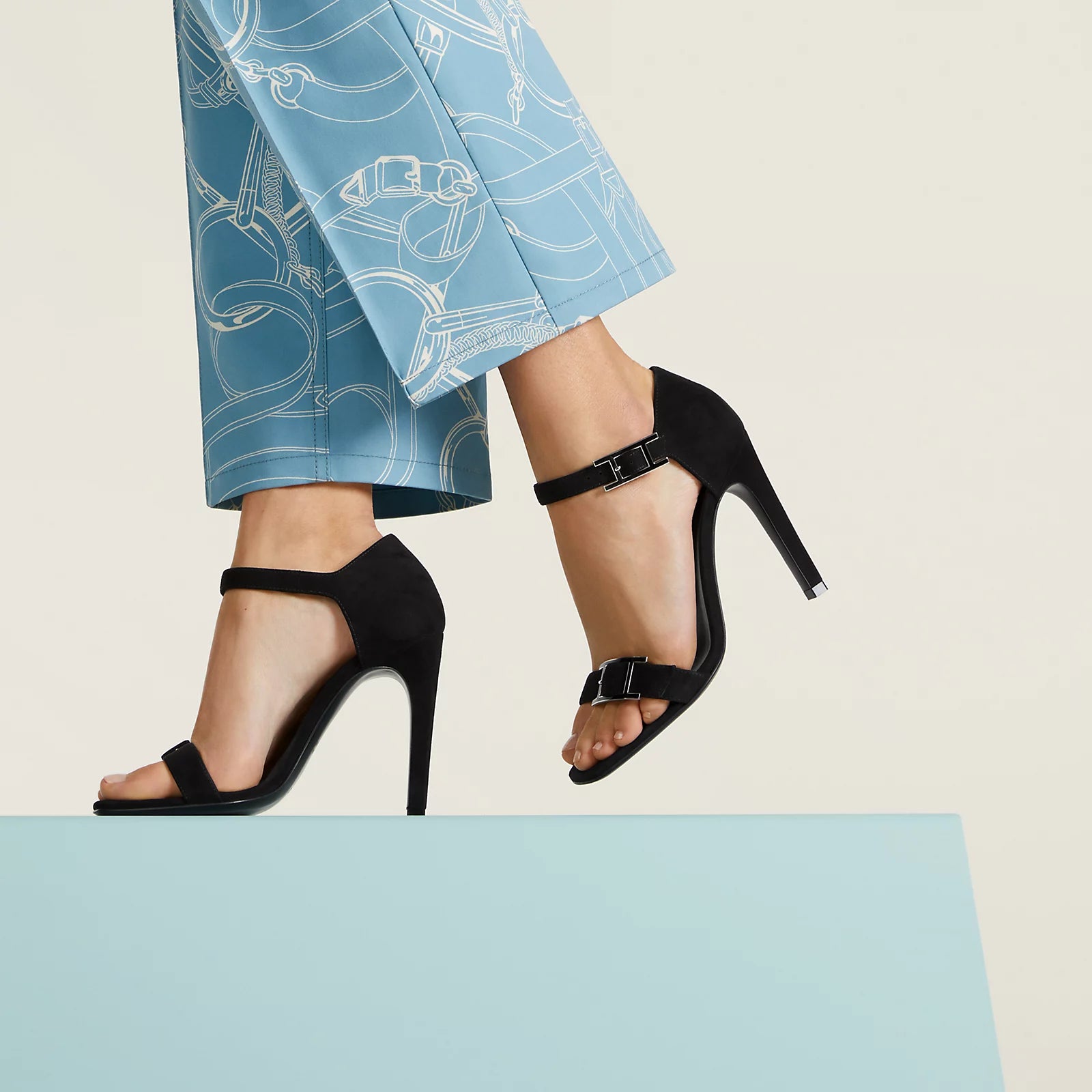 Hermès Judy 105 Sandals in Suede Goatskin