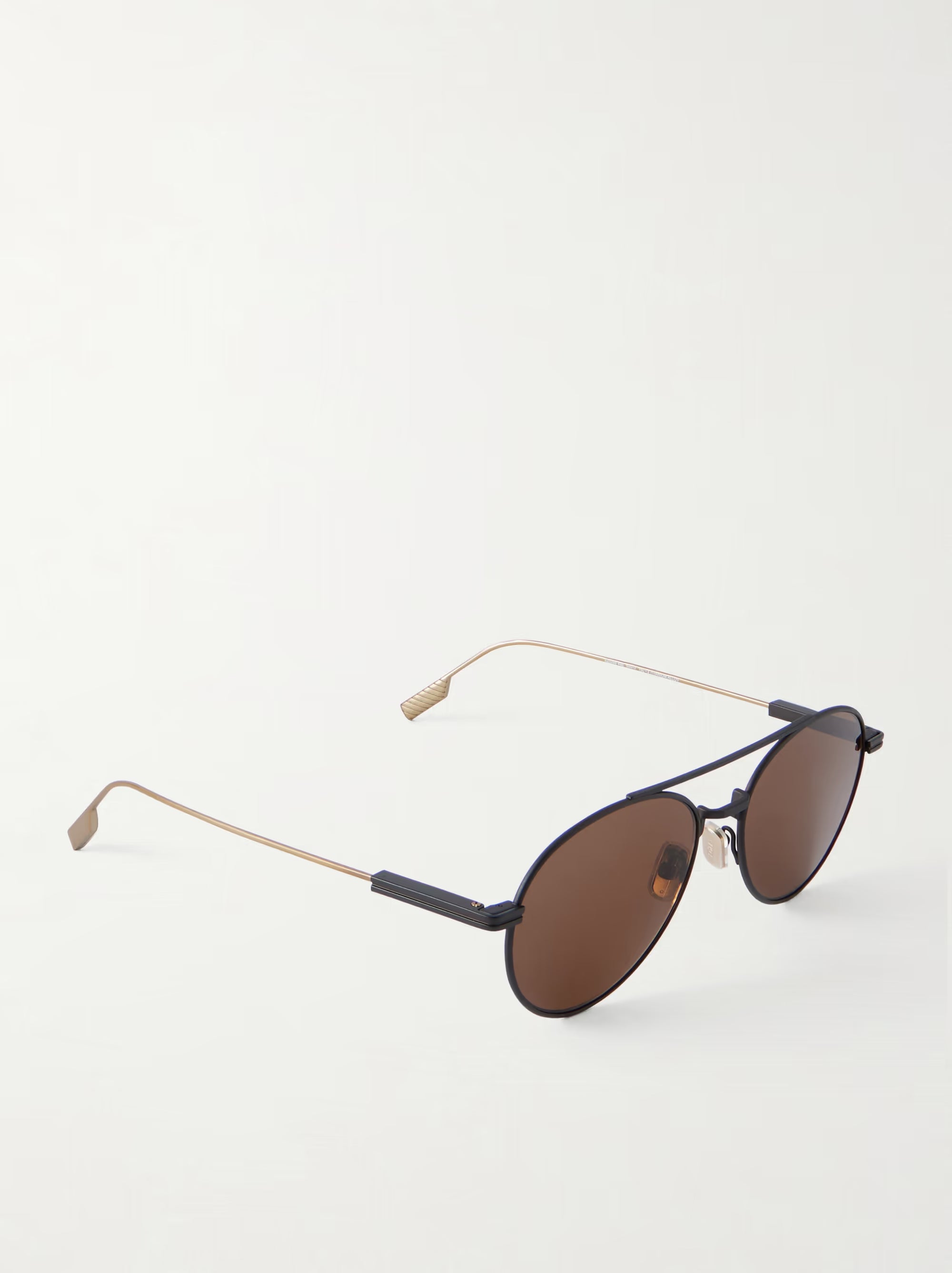 Zegna EyewearAviator-Style Two-Tone Titanium Sunglasses
