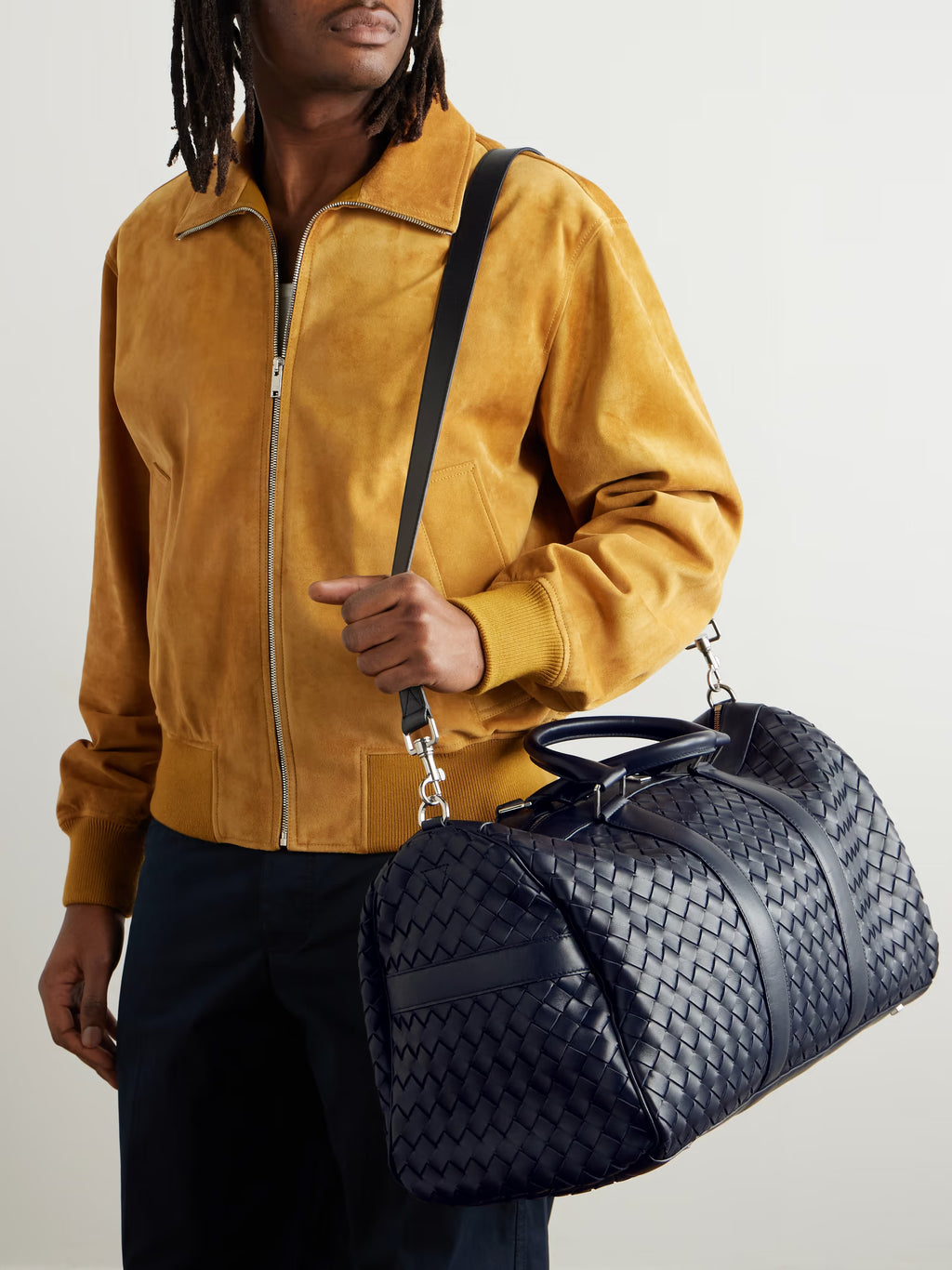 Bottega Veneta Intrecciato Leather Duffle Bag