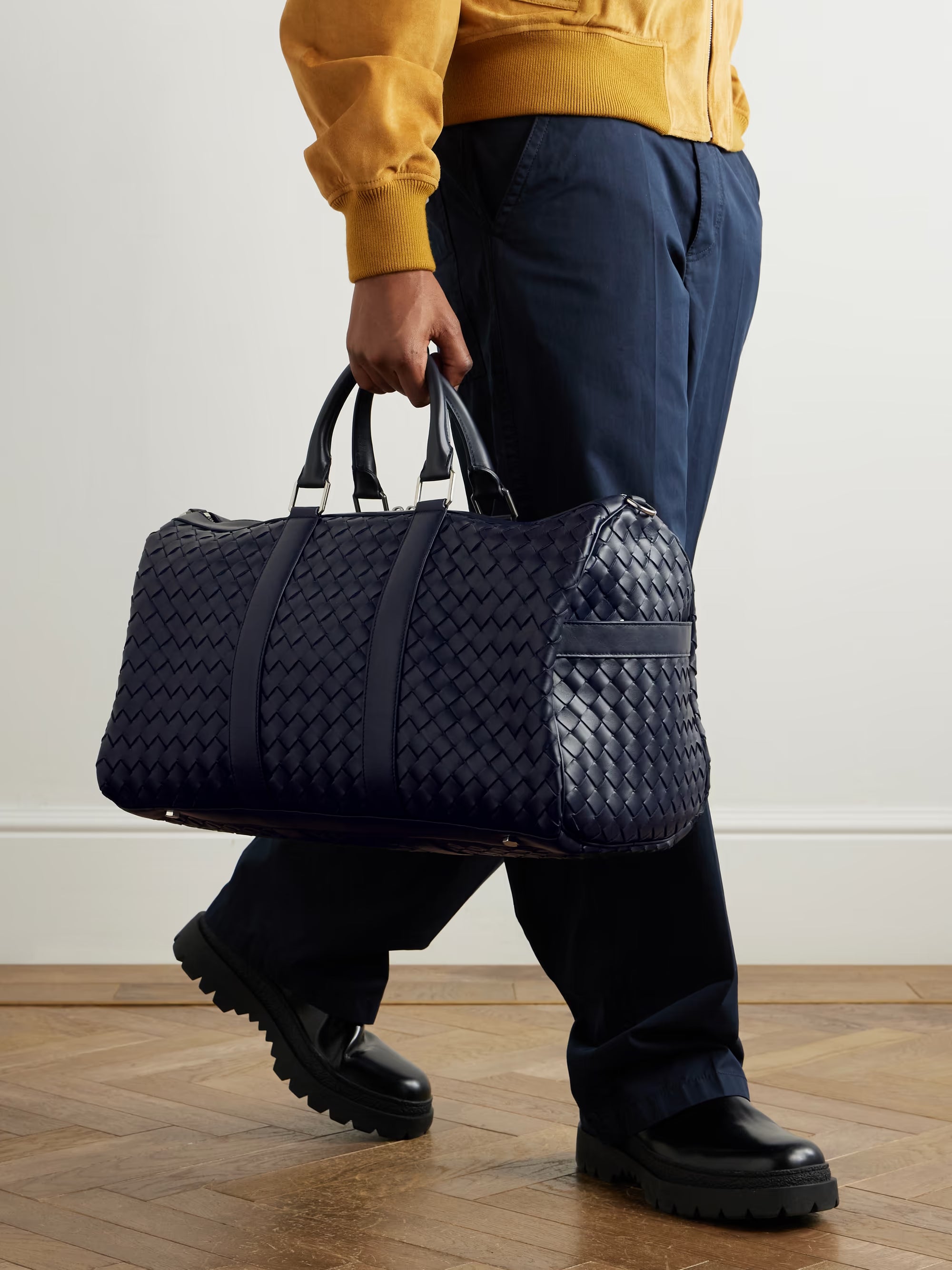 Bottega Veneta Intrecciato Leather Duffle Bag