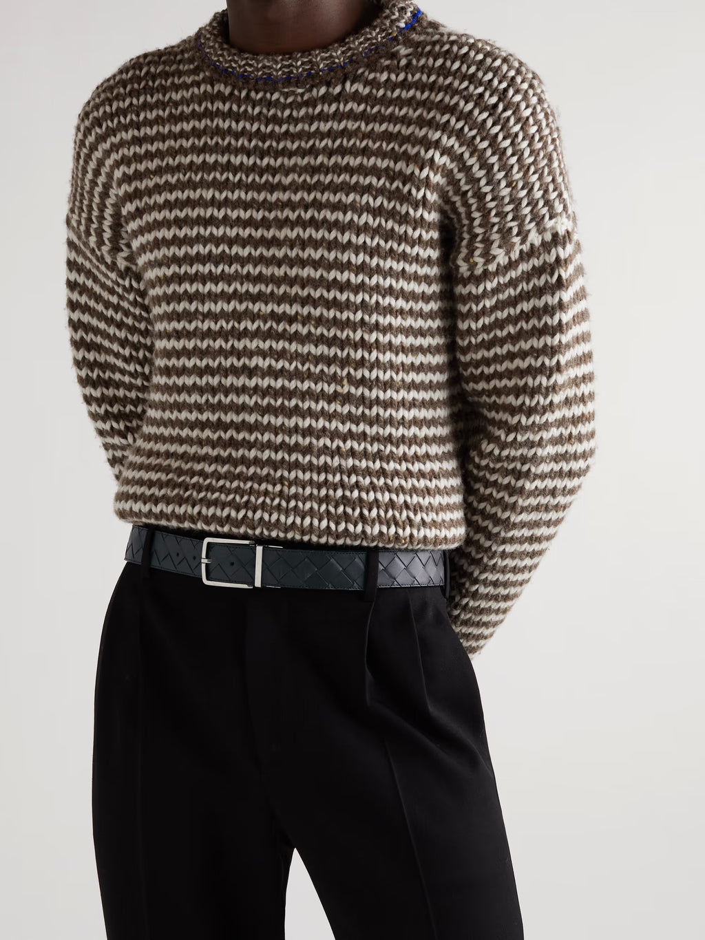 Bottega Veneta  3.5cm Reversible Intrecciato Leather Belt