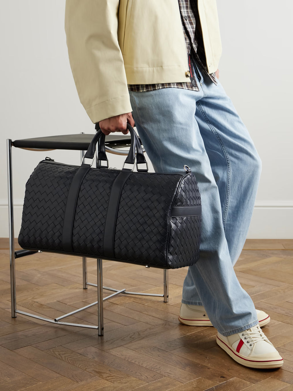 Bottega Veneta Intrecciato Leather Weekend Bag