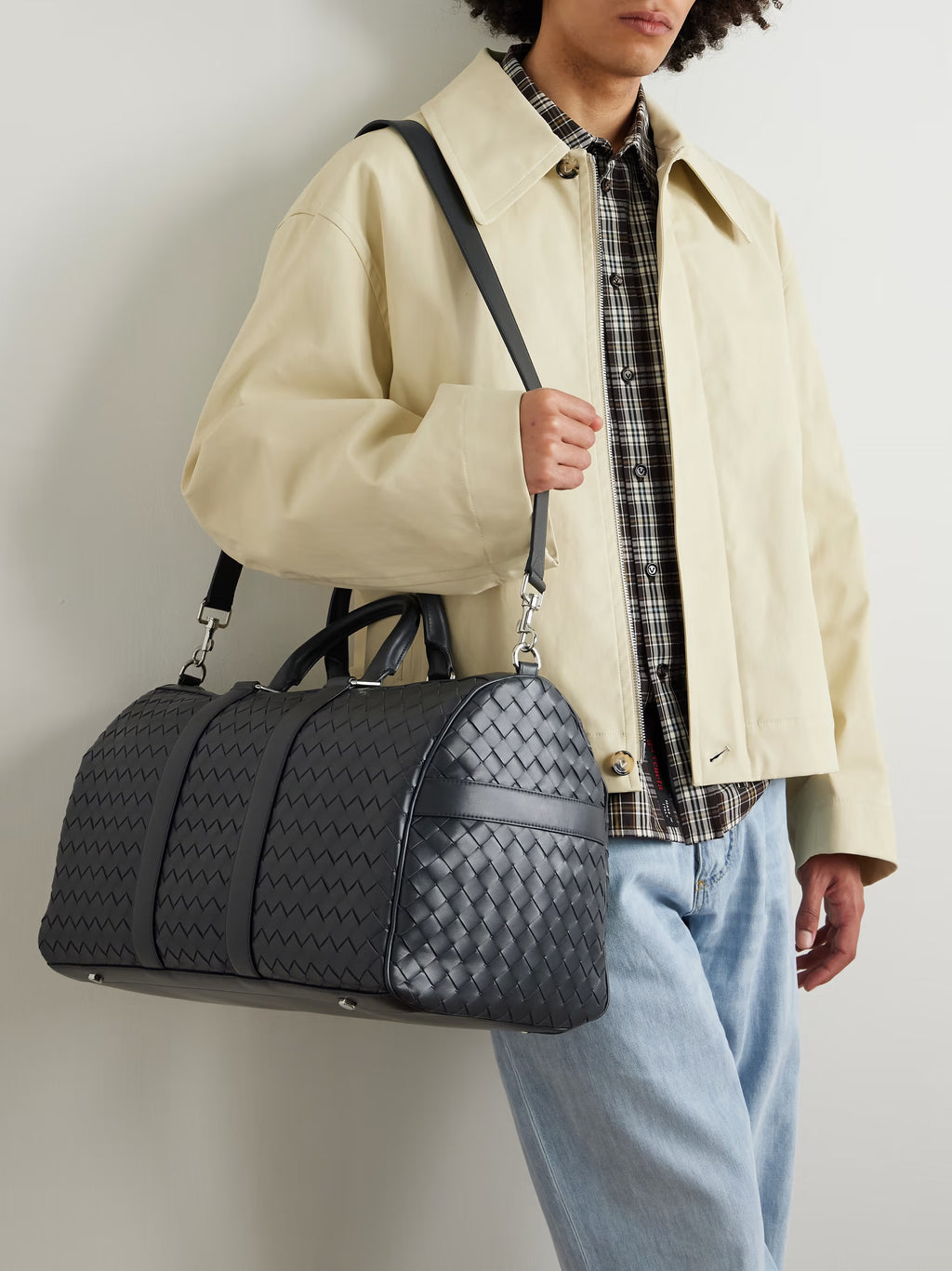 Bottega Veneta Intrecciato Leather Weekend Bag